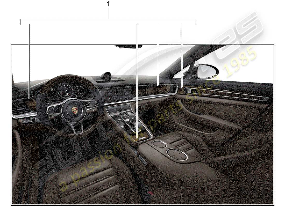 a part diagram from the porsche 2014 (tequipment panamera) parts catalogue