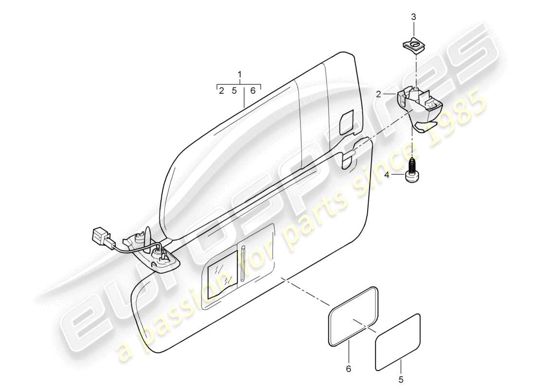 a part diagram from the porsche cayenne parts catalogue