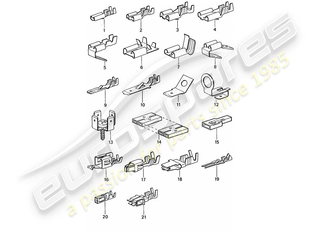 VIEW PARTS DIAGRAMS FROM THE PORSCHE 944 PARTS CATALOGUE a part diagram from the porsche 944 parts catalogue