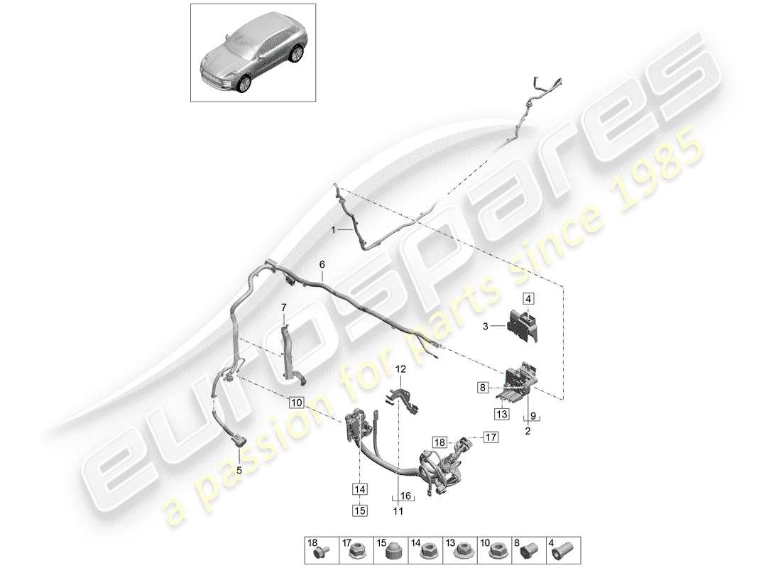 a part diagram from the porsche macan parts catalogue