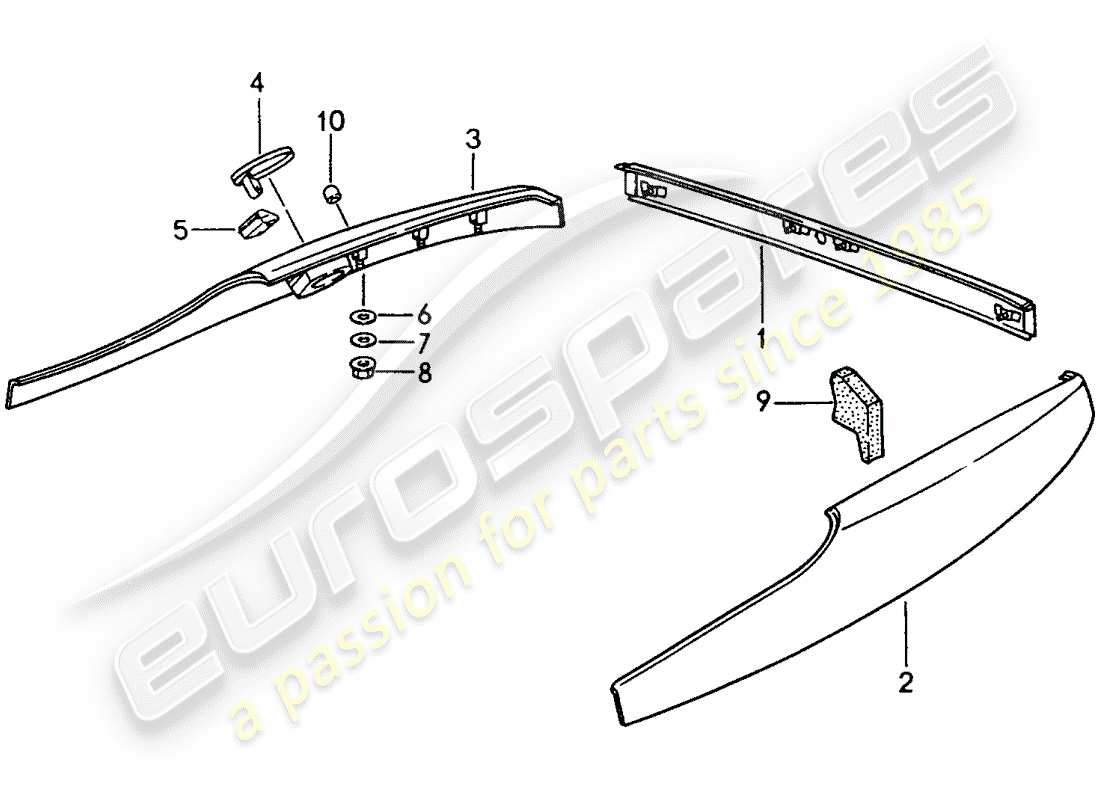 a part diagram from the porsche 944 parts catalogue