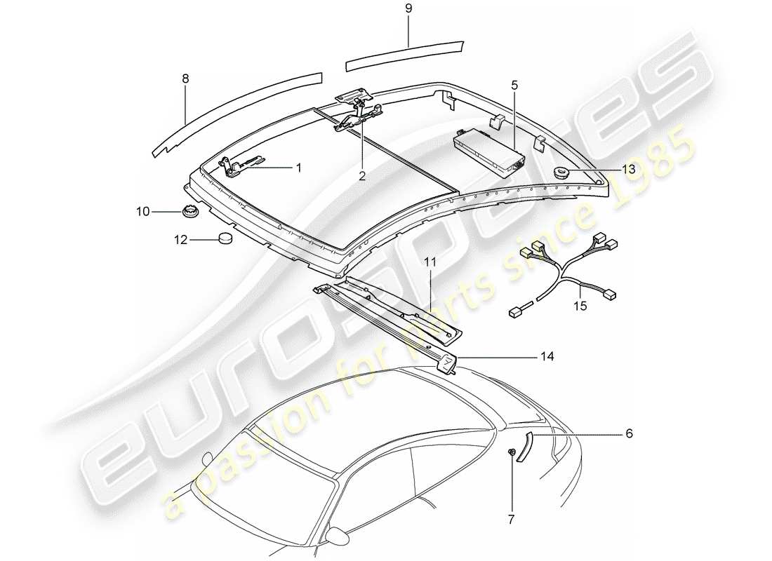 a part diagram from the porsche 996 parts catalogue