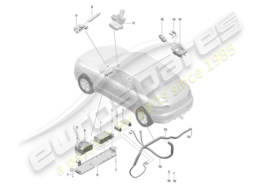VIEW PARTS DIAGRAMS FROM THE PORSCHE MACAN PARTS CATALOGUE a part diagram from the porsche macan parts catalogue