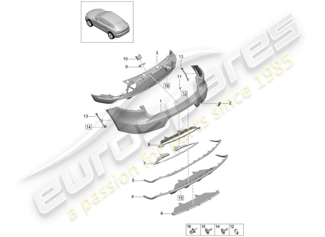 a part diagram from the porsche macan parts catalogue