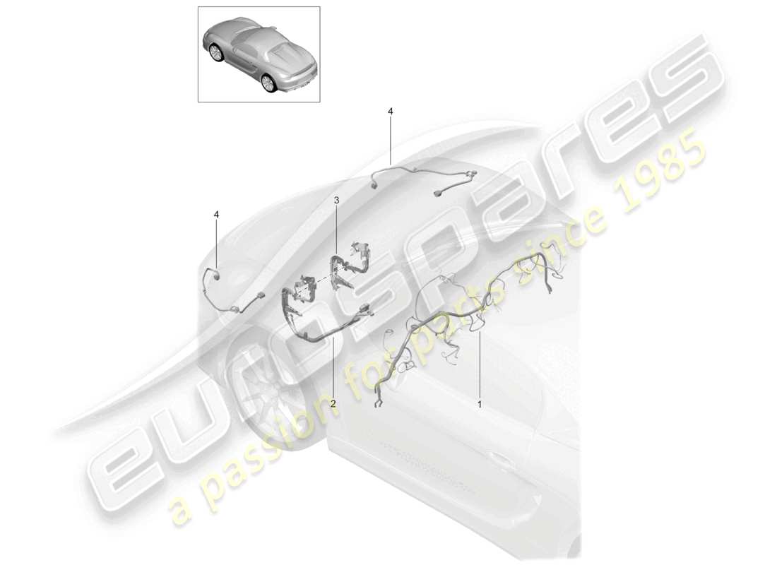 VIEW PARTS DIAGRAMS FROM THE PORSCHE BOXSTER PARTS CATALOGUE a part diagram from the porsche boxster parts catalogue