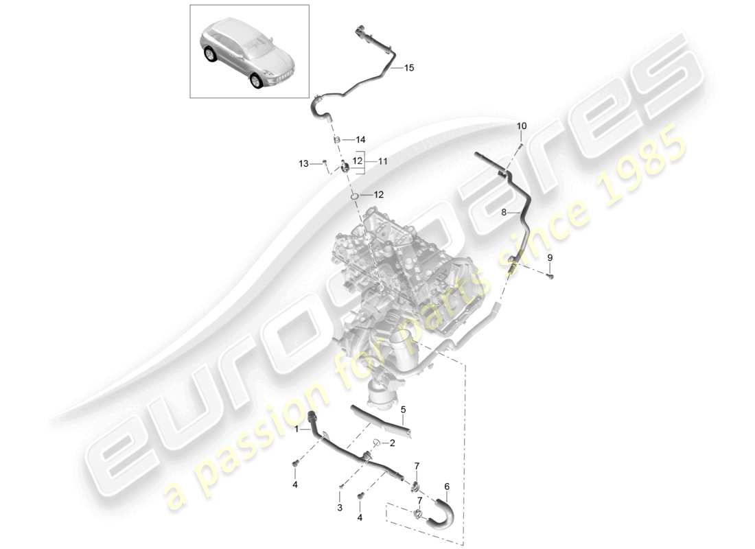 a part diagram from the porsche macan parts catalogue