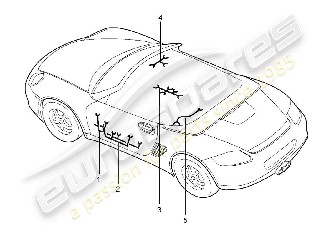 a part diagram from the porsche 2006 (987 boxster) parts catalogue
