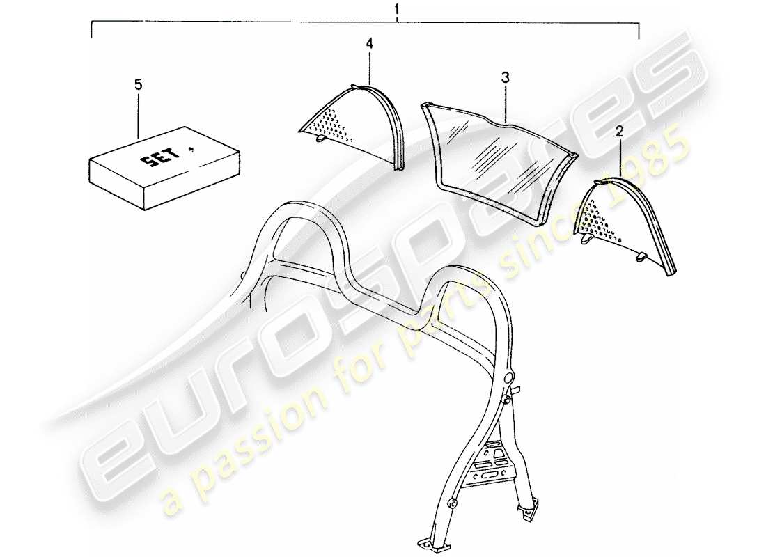 a part diagram from the porsche 2001 (tequipment) parts catalogue