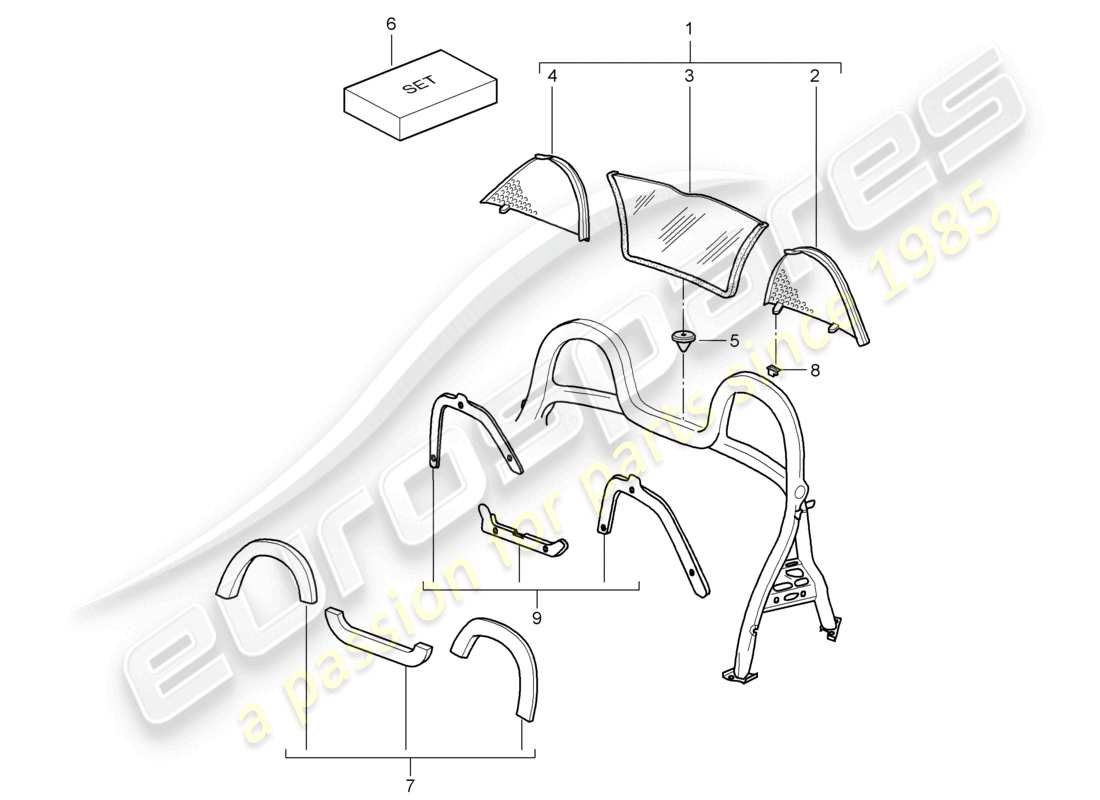 a part diagram from the porsche boxster parts catalogue