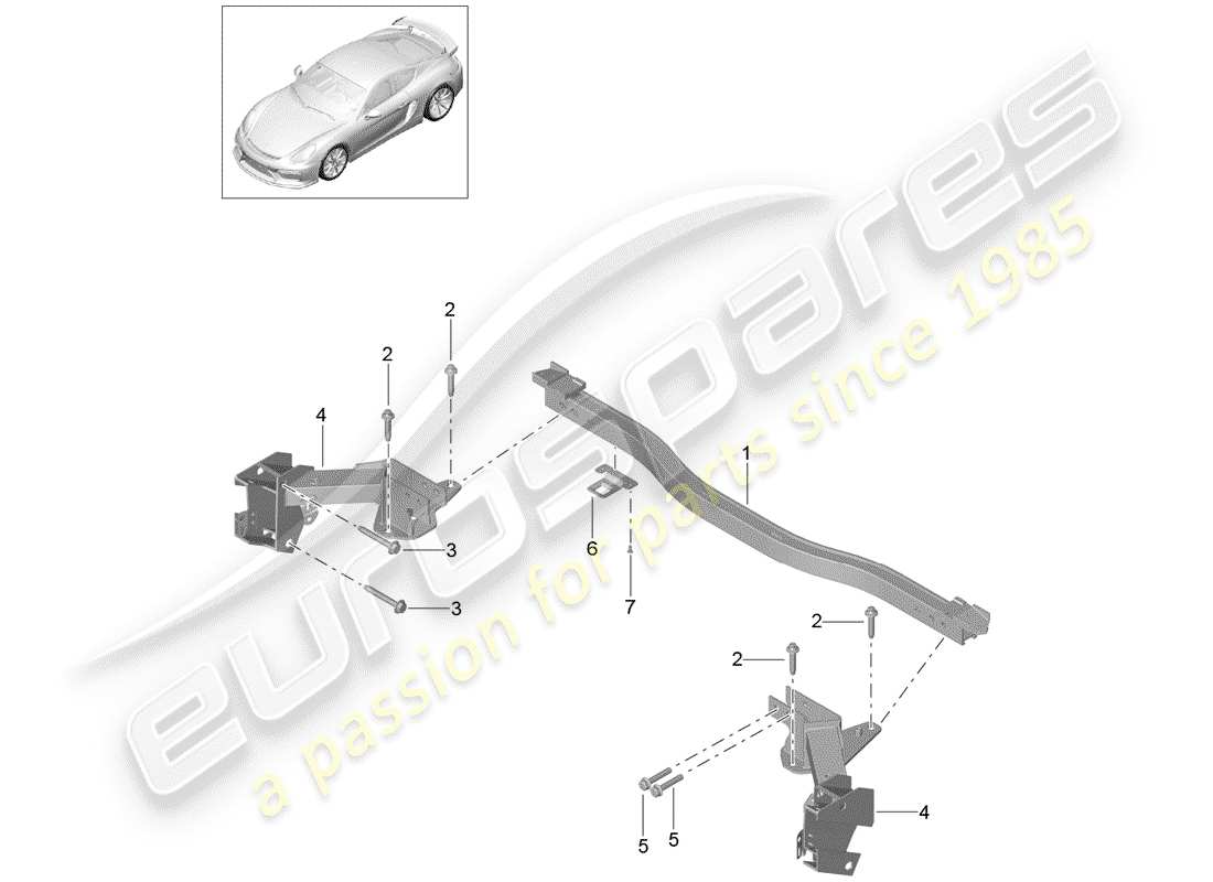 a part diagram from the porsche cayman parts catalogue
