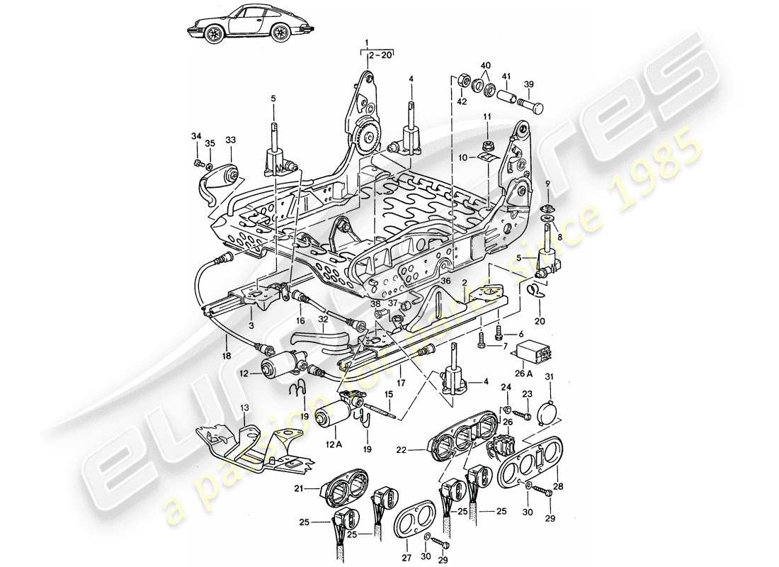 VIEW PARTS DIAGRAMS FROM THE PORSCHE ACCESSORIES AND TEQUIPMENT PARTS CATALOGUE a part diagram from the porsche accessories and tequipment parts catalogue
