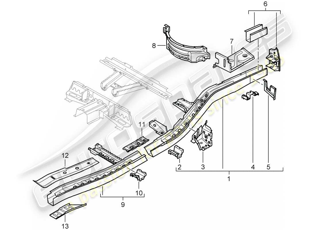 a part diagram from the porsche cayenne parts catalogue