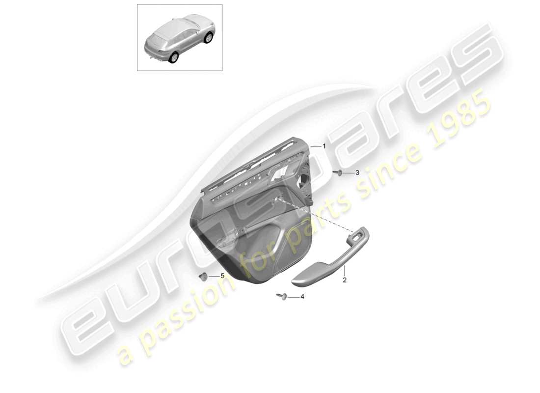 VIEW PARTS DIAGRAMS FROM THE PORSCHE MACAN PARTS CATALOGUE a part diagram from the porsche macan parts catalogue