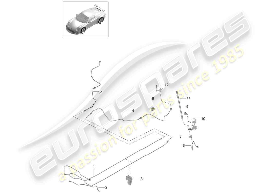VIEW PARTS DIAGRAMS FROM THE PORSCHE 991 PARTS CATALOGUE a part diagram from the porsche 991 parts catalogue