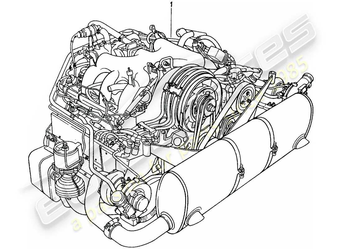 a part diagram from the porsche 2005 (refurbished and exchange catalogue) parts catalogue