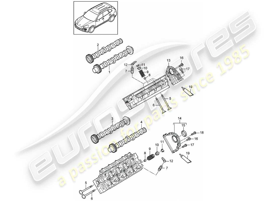 VIEW PARTS DIAGRAMS FROM THE PORSCHE CAYENNE PARTS CATALOGUE a part diagram from the porsche cayenne parts catalogue
