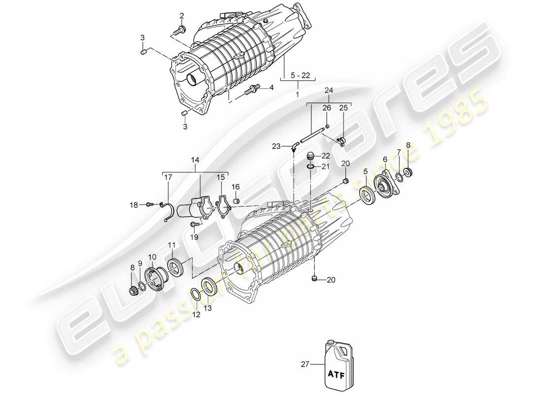 VIEW PARTS DIAGRAMS FROM THE PORSCHE CAYENNE PARTS CATALOGUE a part diagram from the porsche cayenne parts catalogue