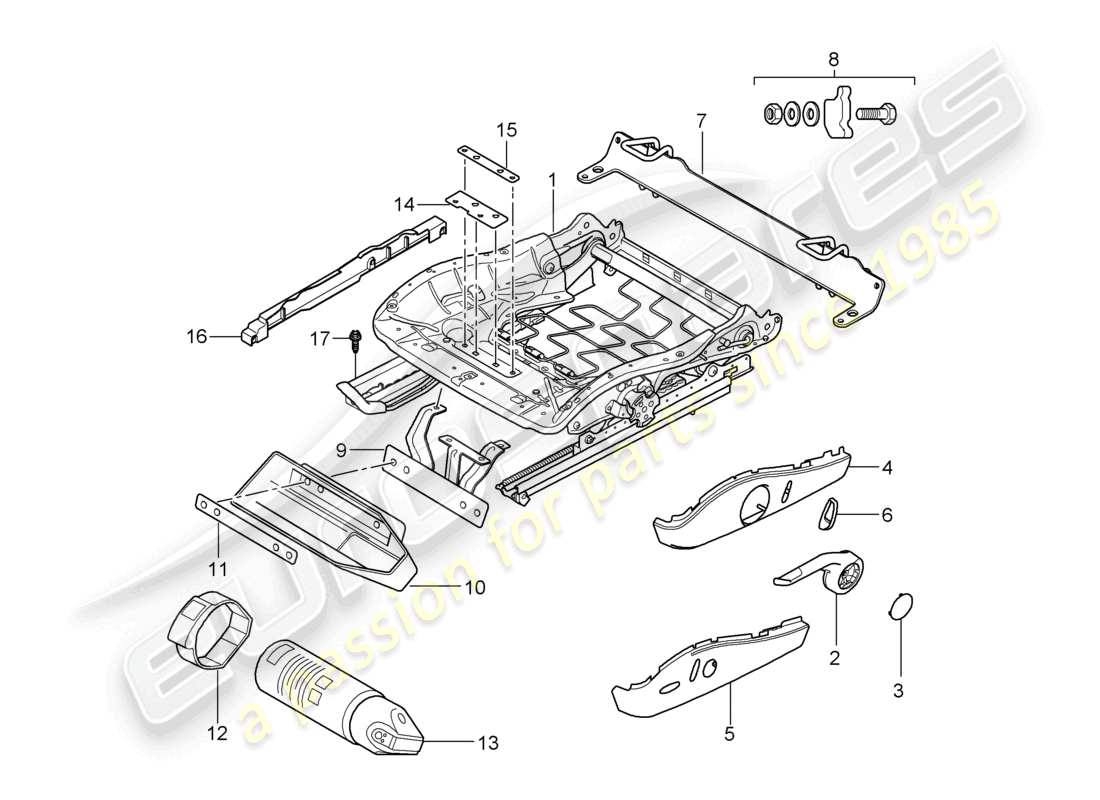 VIEW PARTS DIAGRAMS FROM THE PORSCHE CAYMAN PARTS CATALOGUE a part diagram from the porsche cayman parts catalogue