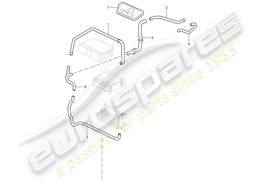 a part diagram from the porsche cayman parts catalogue