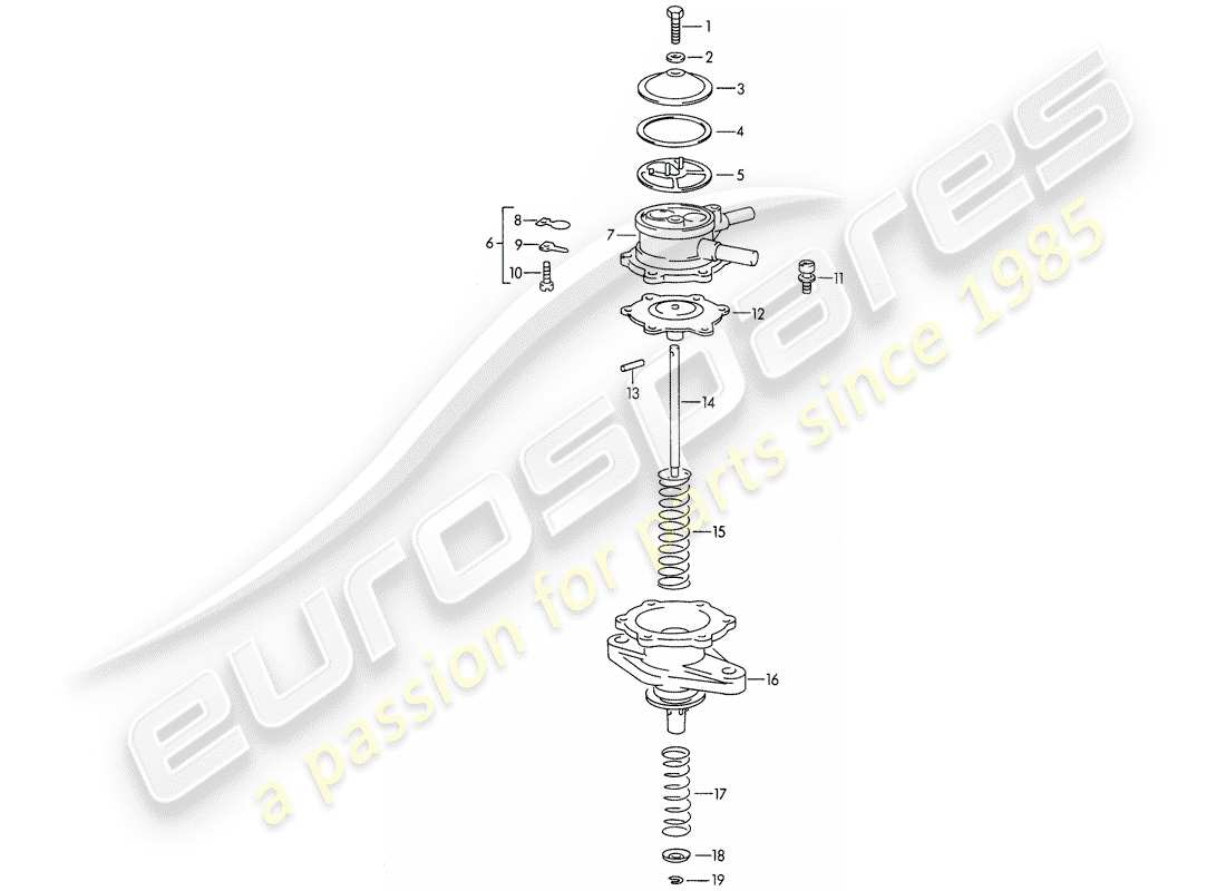 a part diagram from the porsche 356 parts catalogue