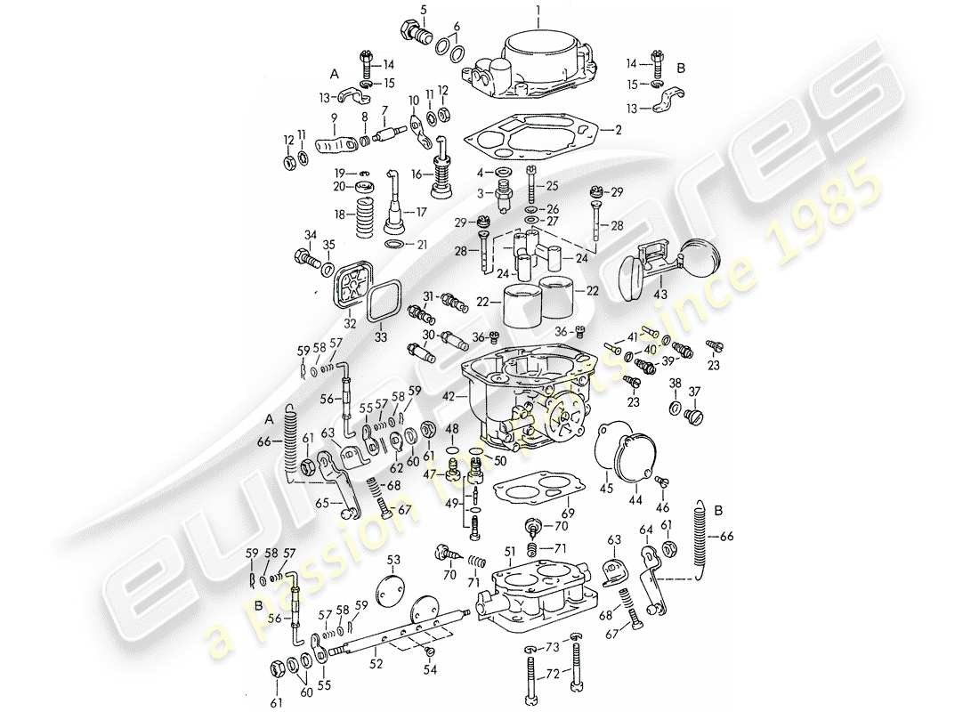 VIEW PARTS DIAGRAMS FROM THE PORSCHE 356 PARTS CATALOGUE a part diagram from the porsche 356 parts catalogue