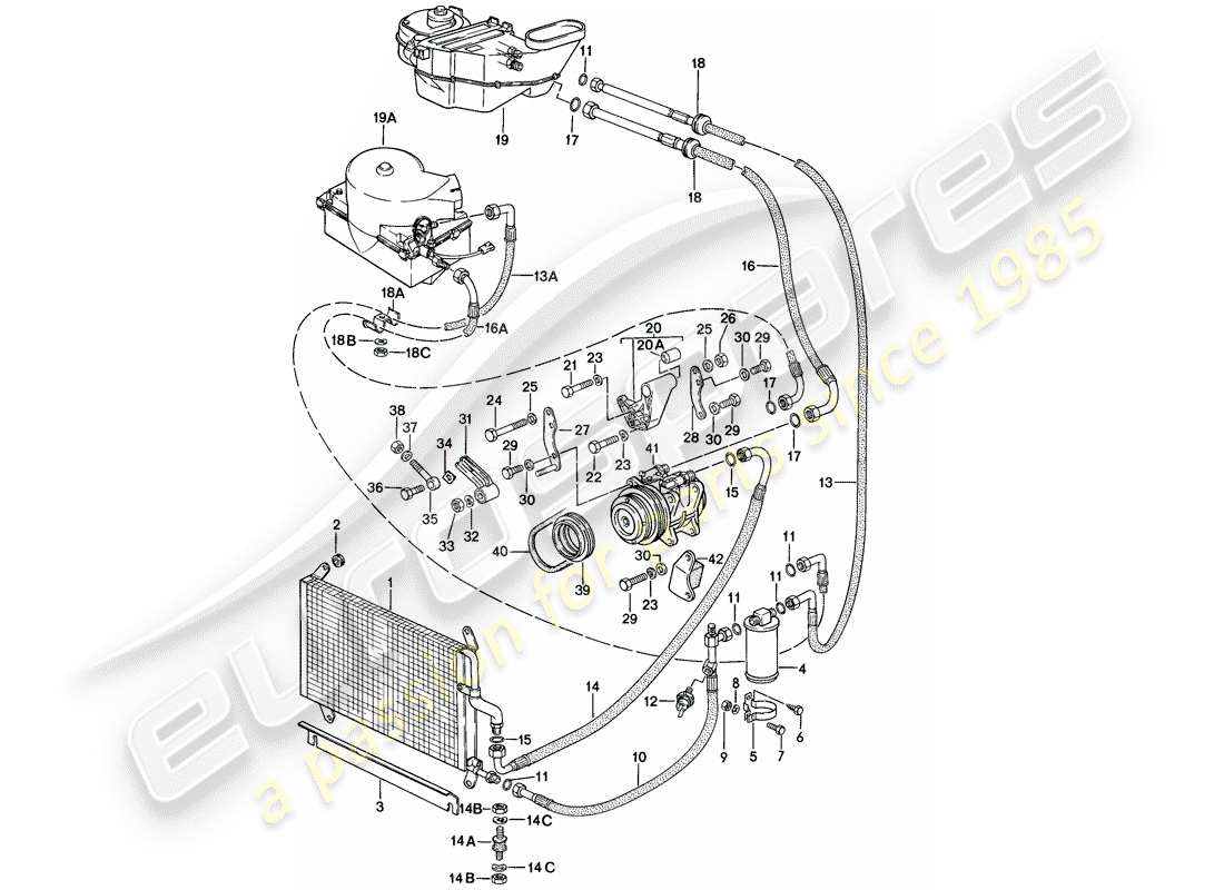 VIEW PARTS DIAGRAMS FROM THE PORSCHE 924 PARTS CATALOGUE a part diagram from the porsche 924 parts catalogue