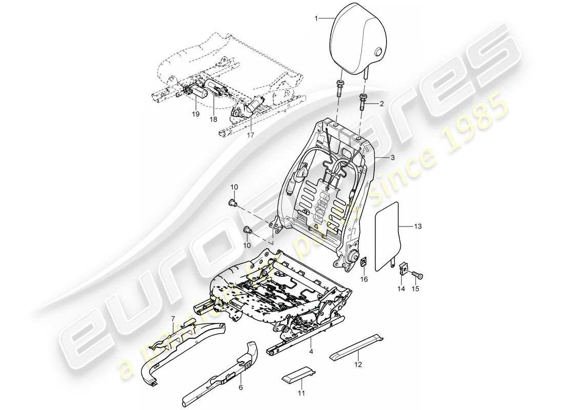 a part diagram from the porsche cayenne parts catalogue