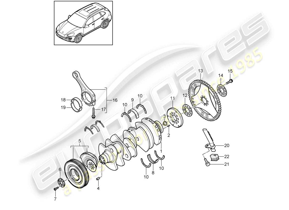 VIEW PARTS DIAGRAMS FROM THE PORSCHE CAYENNE PARTS CATALOGUE a part diagram from the porsche cayenne parts catalogue