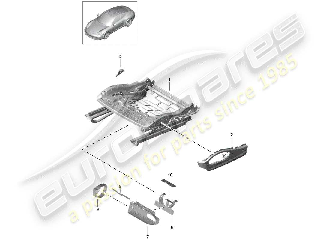 VIEW PARTS DIAGRAMS FROM THE PORSCHE 991 PARTS CATALOGUE a part diagram from the porsche 991 parts catalogue