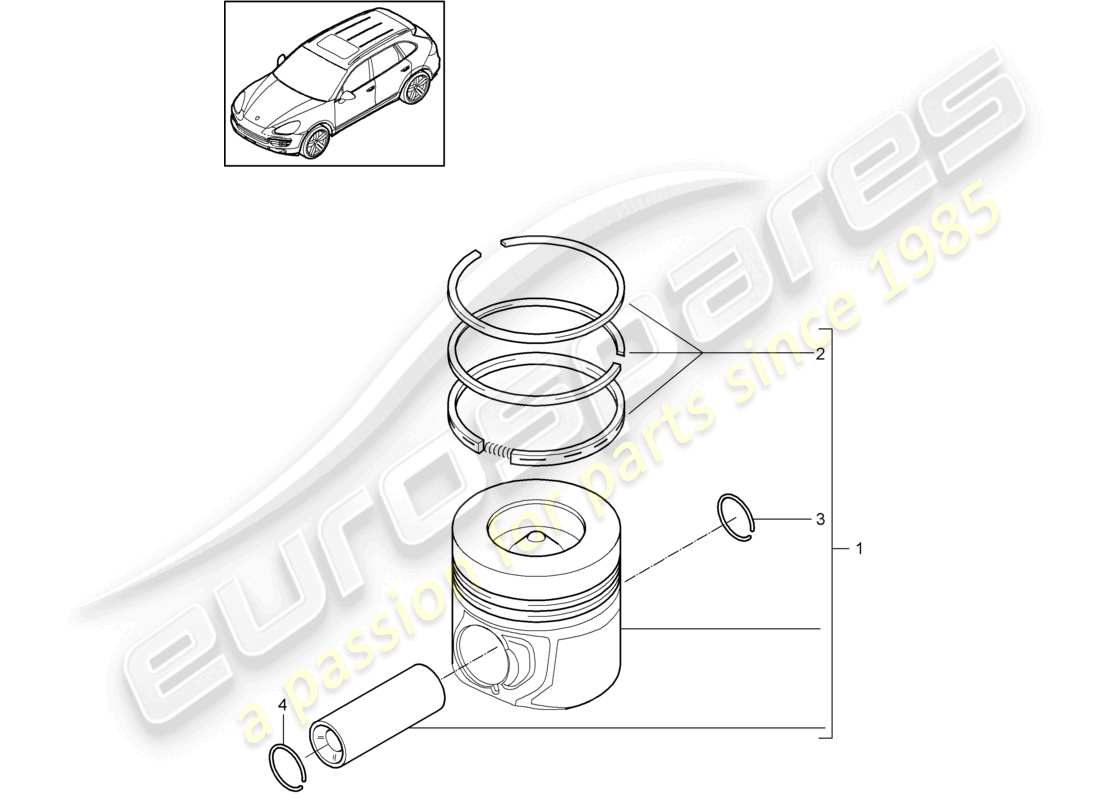 a part diagram from the porsche 2014 (cayenne e2 92a) parts catalogue