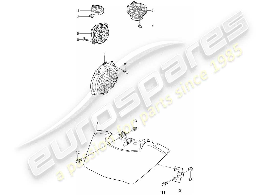a part diagram from the porsche cayman parts catalogue