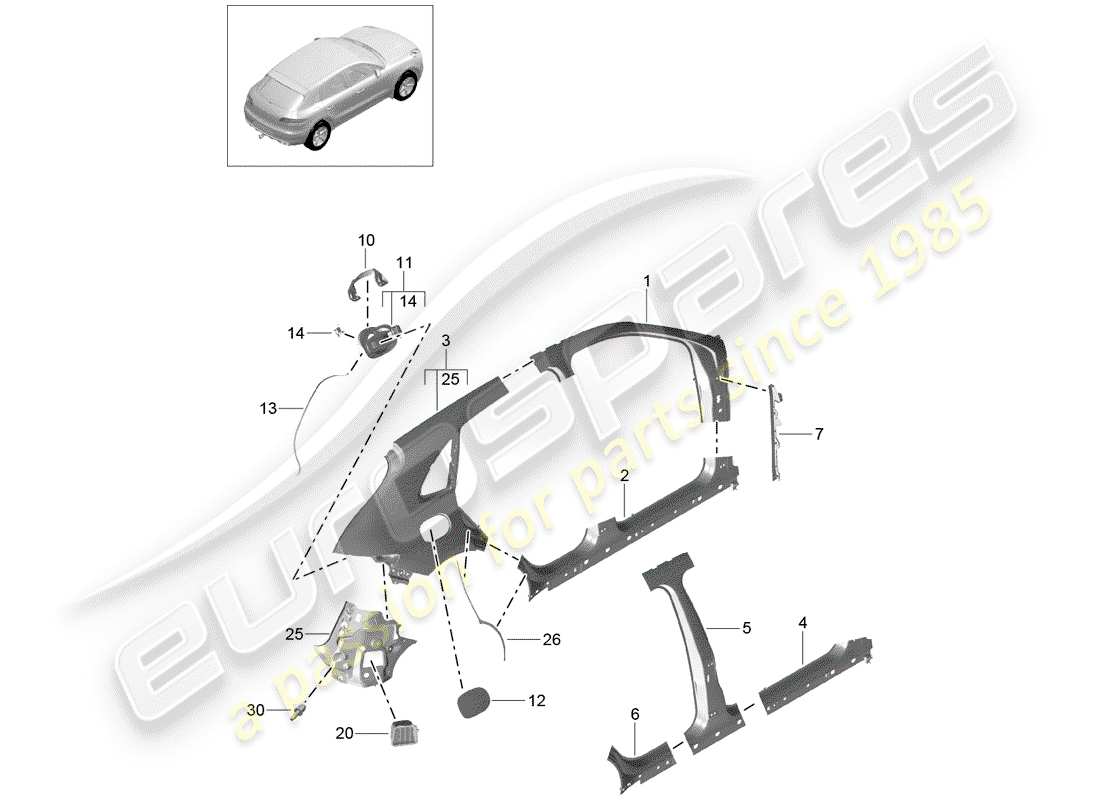 part diagram containing part number 95b809857b