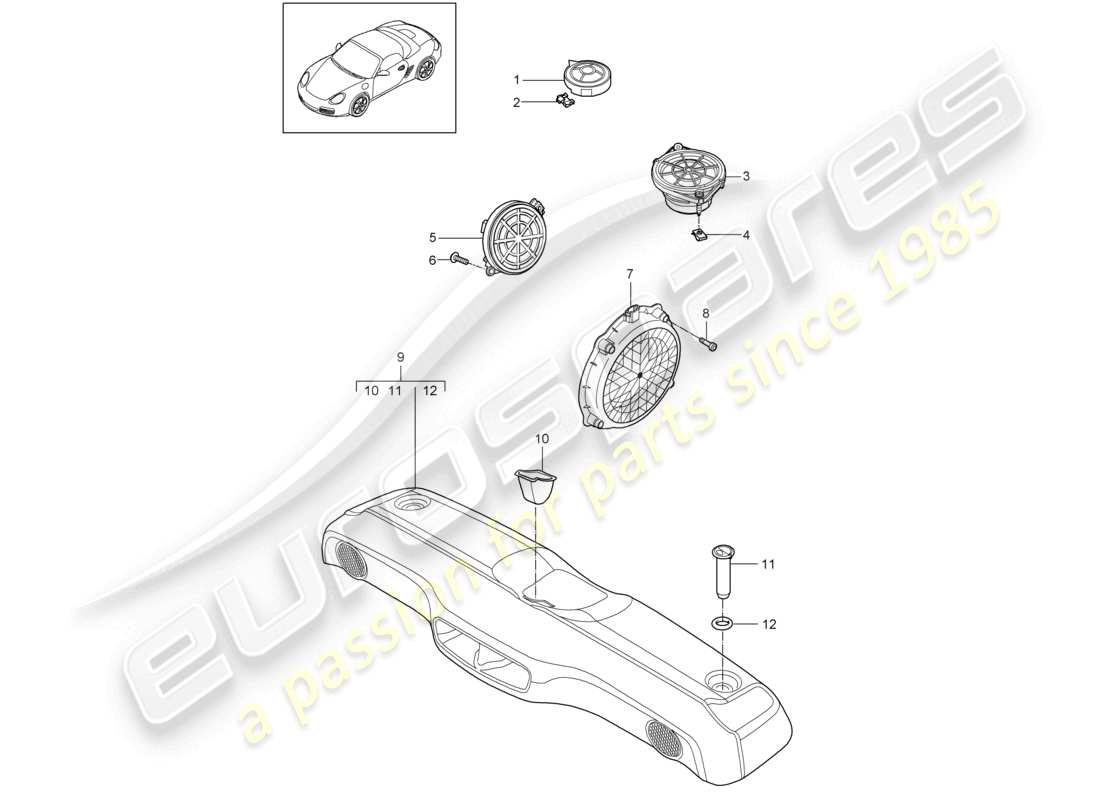 VIEW PARTS DIAGRAMS FROM THE PORSCHE BOXSTER PARTS CATALOGUE a part diagram from the porsche boxster parts catalogue