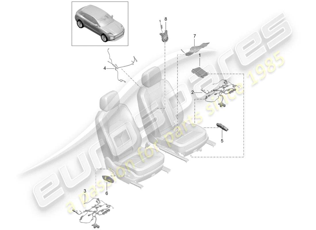 a part diagram from the porsche macan parts catalogue
