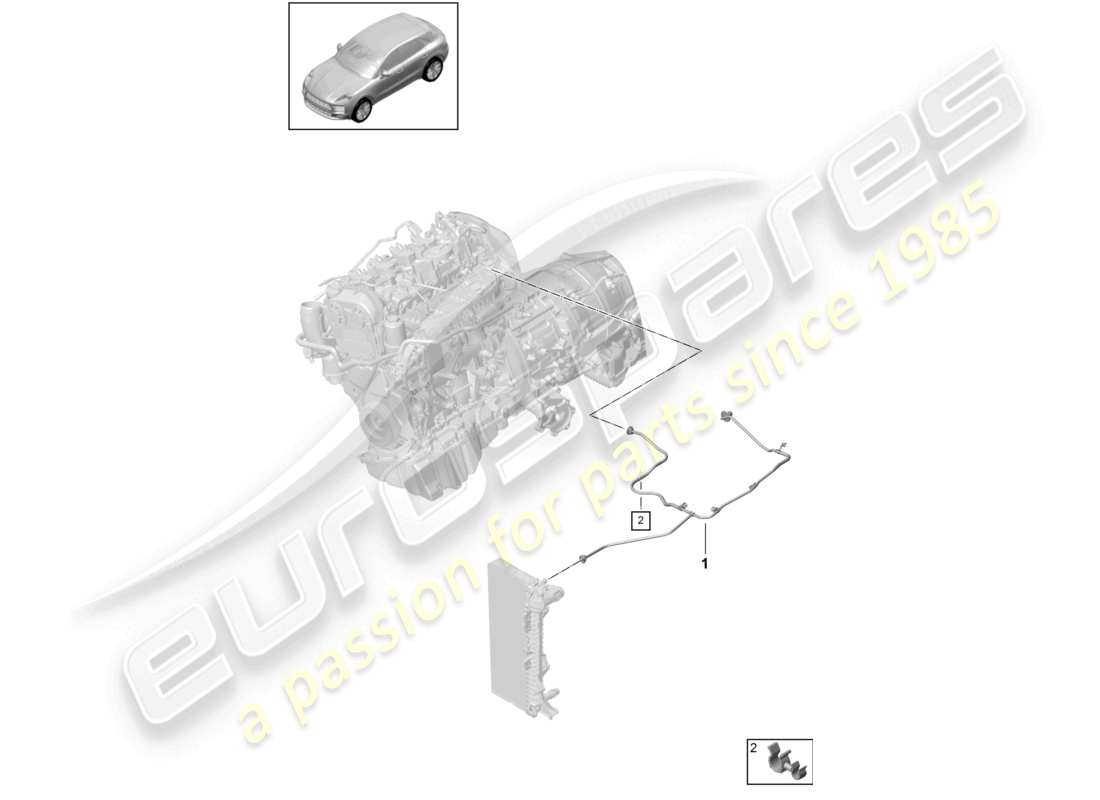 VIEW PARTS DIAGRAMS FROM THE PORSCHE MACAN PARTS CATALOGUE a part diagram from the porsche macan parts catalogue