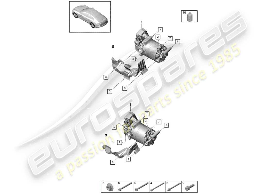 VIEW PARTS DIAGRAMS FROM THE PORSCHE PANAMERA PARTS CATALOGUE a part diagram from the porsche panamera parts catalogue
