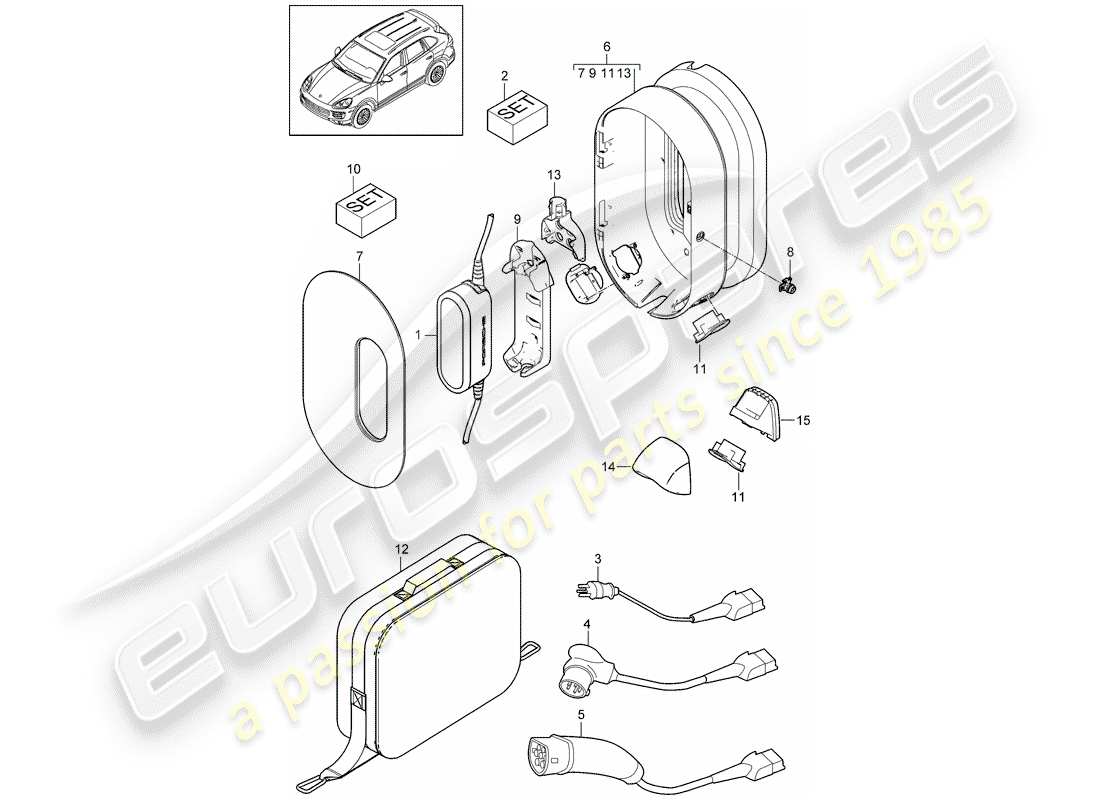 a part diagram from the porsche cayenne parts catalogue