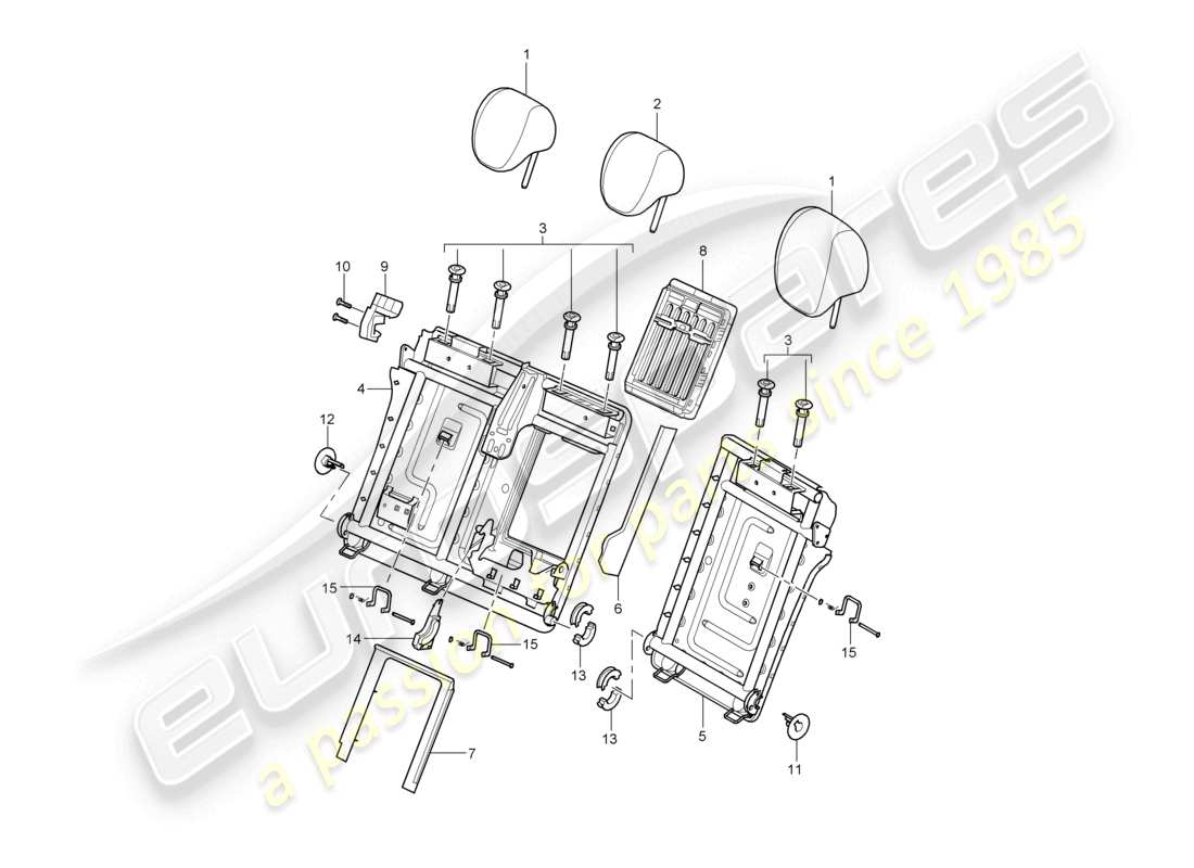 a part diagram from the porsche cayenne parts catalogue