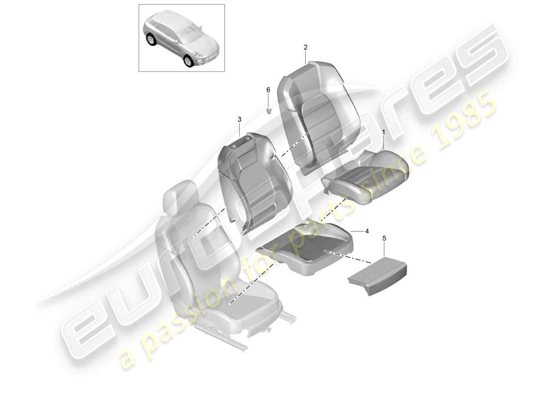 a part diagram from the porsche macan parts catalogue