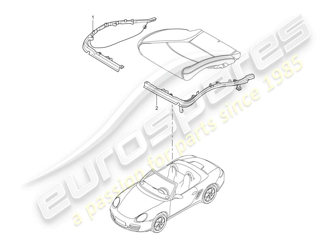 a part diagram from the porsche 2009 (987 boxster) parts catalogue