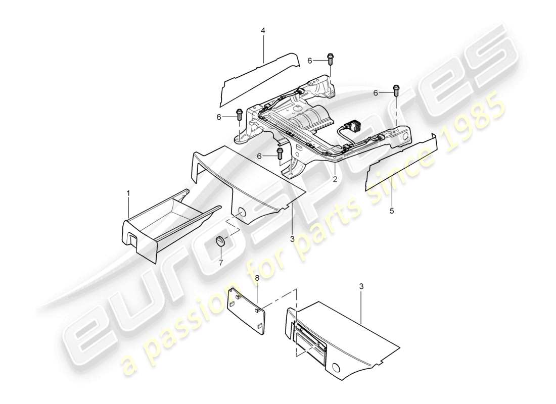 a part diagram from the porsche cayenne parts catalogue