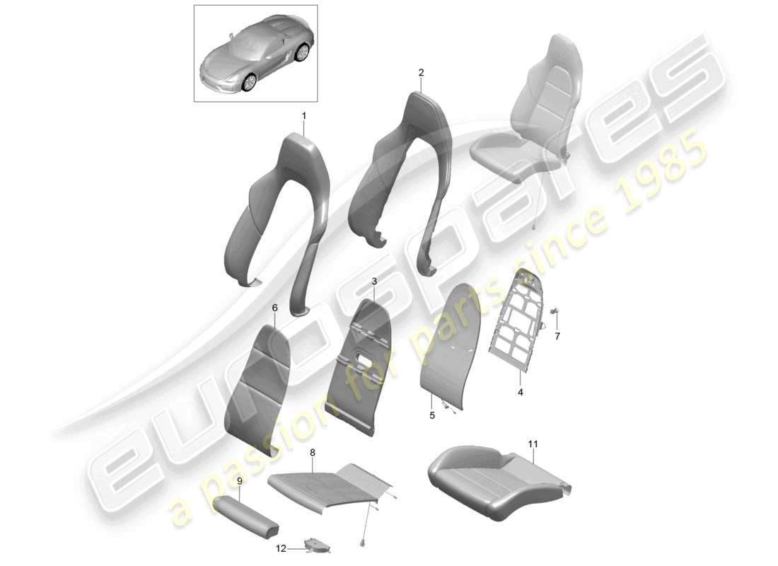 a part diagram from the porsche boxster parts catalogue