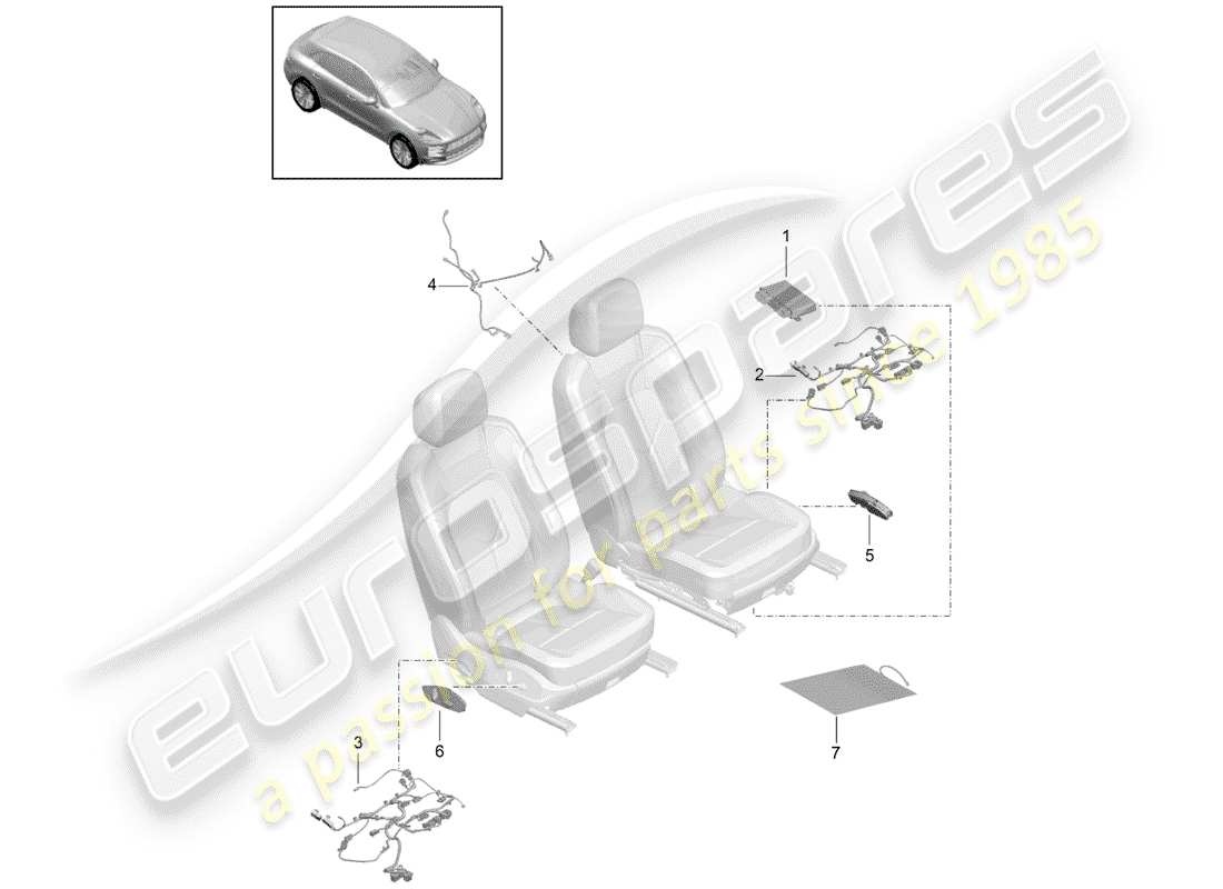 a part diagram from the porsche macan parts catalogue