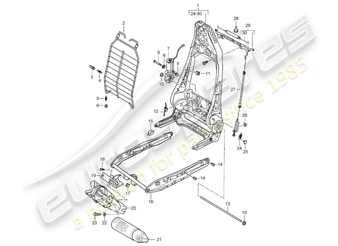 a part diagram from the porsche boxster parts catalogue