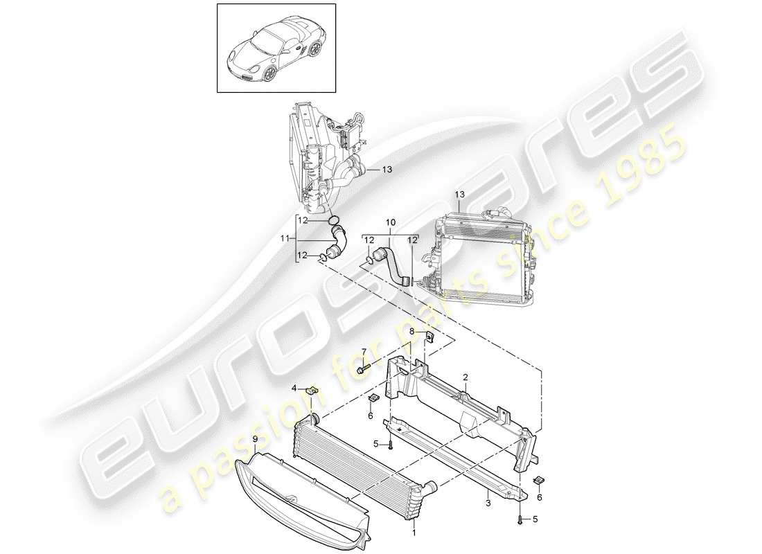 VIEW PARTS DIAGRAMS FROM THE PORSCHE BOXSTER PARTS CATALOGUE a part diagram from the porsche boxster parts catalogue