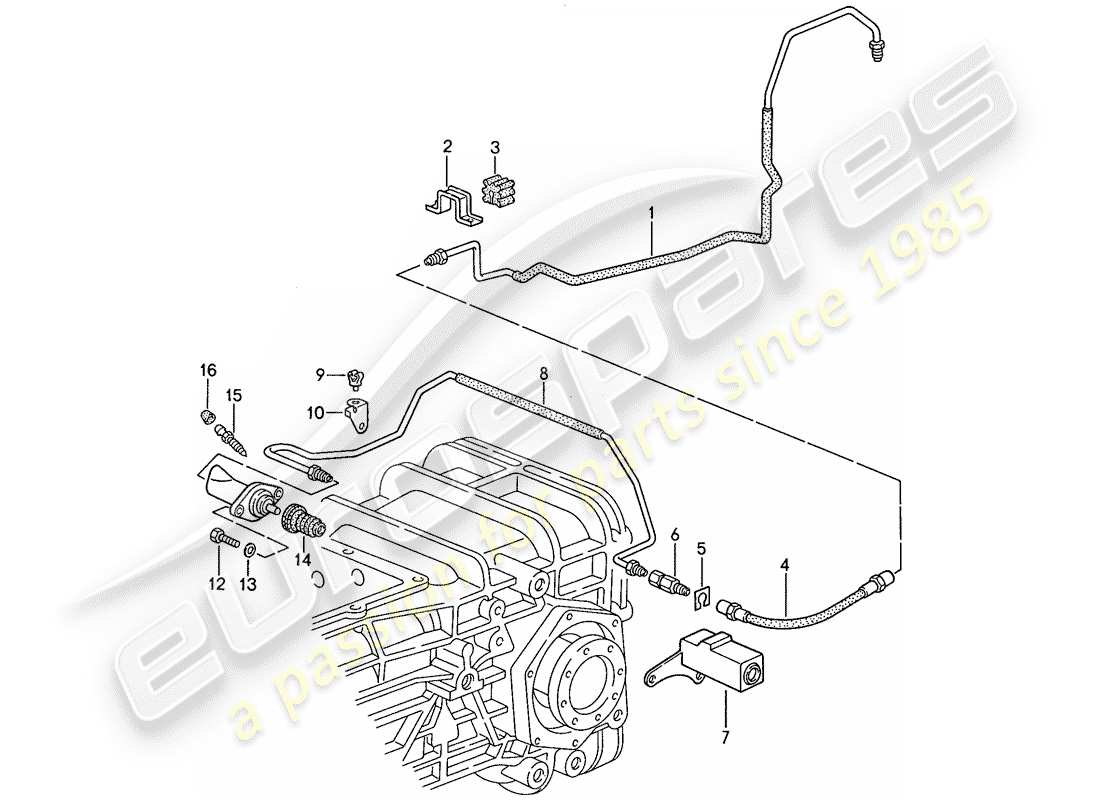a part diagram from the porsche 928 parts catalogue