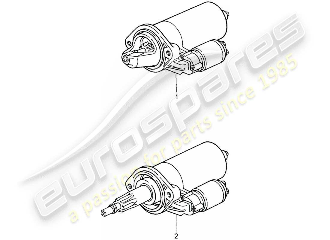a part diagram from the porsche 1988 (refurbished and exchange catalogue) parts catalogue