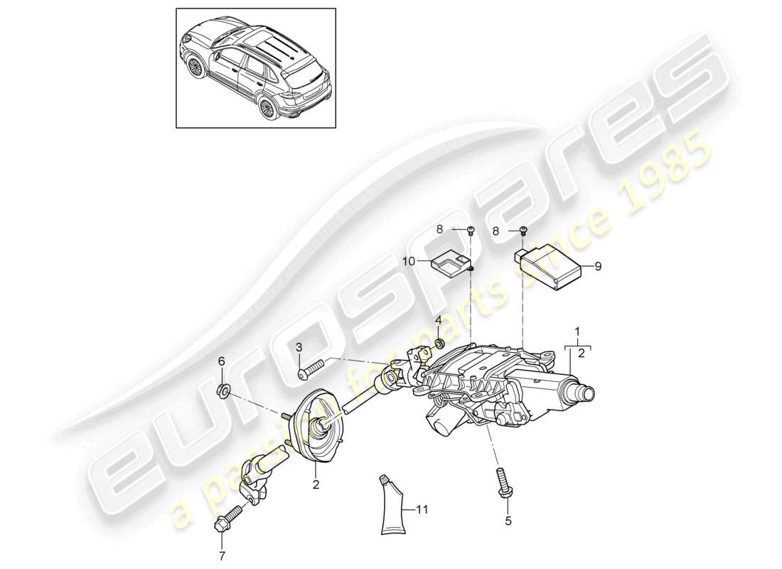 VIEW PARTS DIAGRAMS FROM THE PORSCHE CAYENNE PARTS CATALOGUE a part diagram from the porsche cayenne parts catalogue