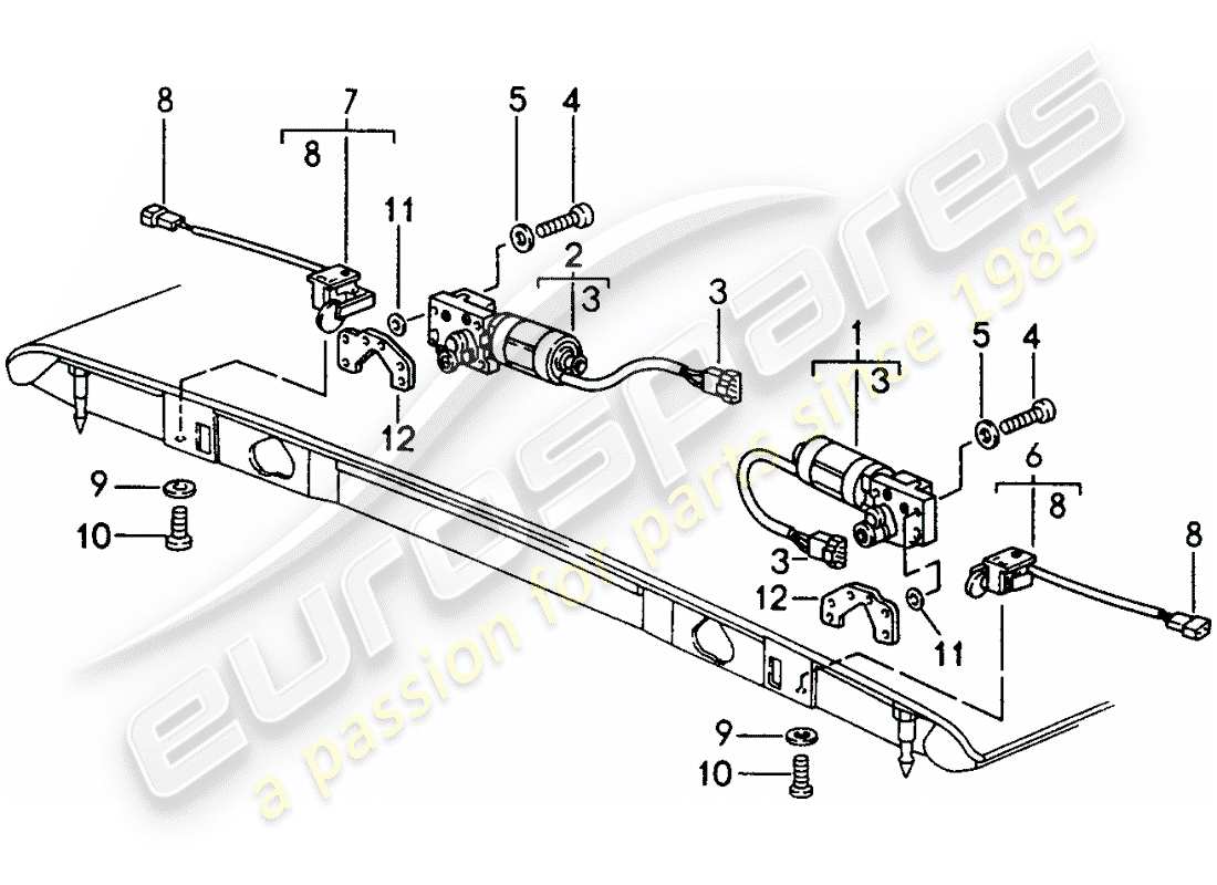 a part diagram from the porsche 993 parts catalogue