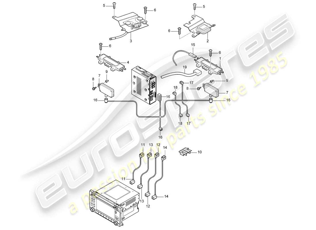VIEW PARTS DIAGRAMS FROM THE PORSCHE CAYENNE PARTS CATALOGUE a part diagram from the porsche cayenne parts catalogue